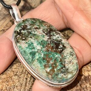 Chrysocolla Azurite Pendant 2 1/2”